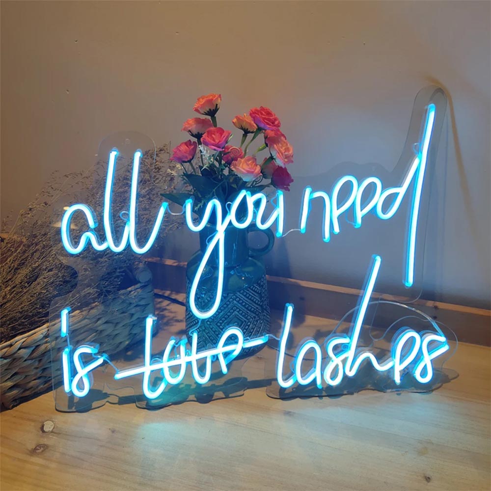 HDJSign - All You Need Is Lashes Salon Neon Sign HDJ Sign