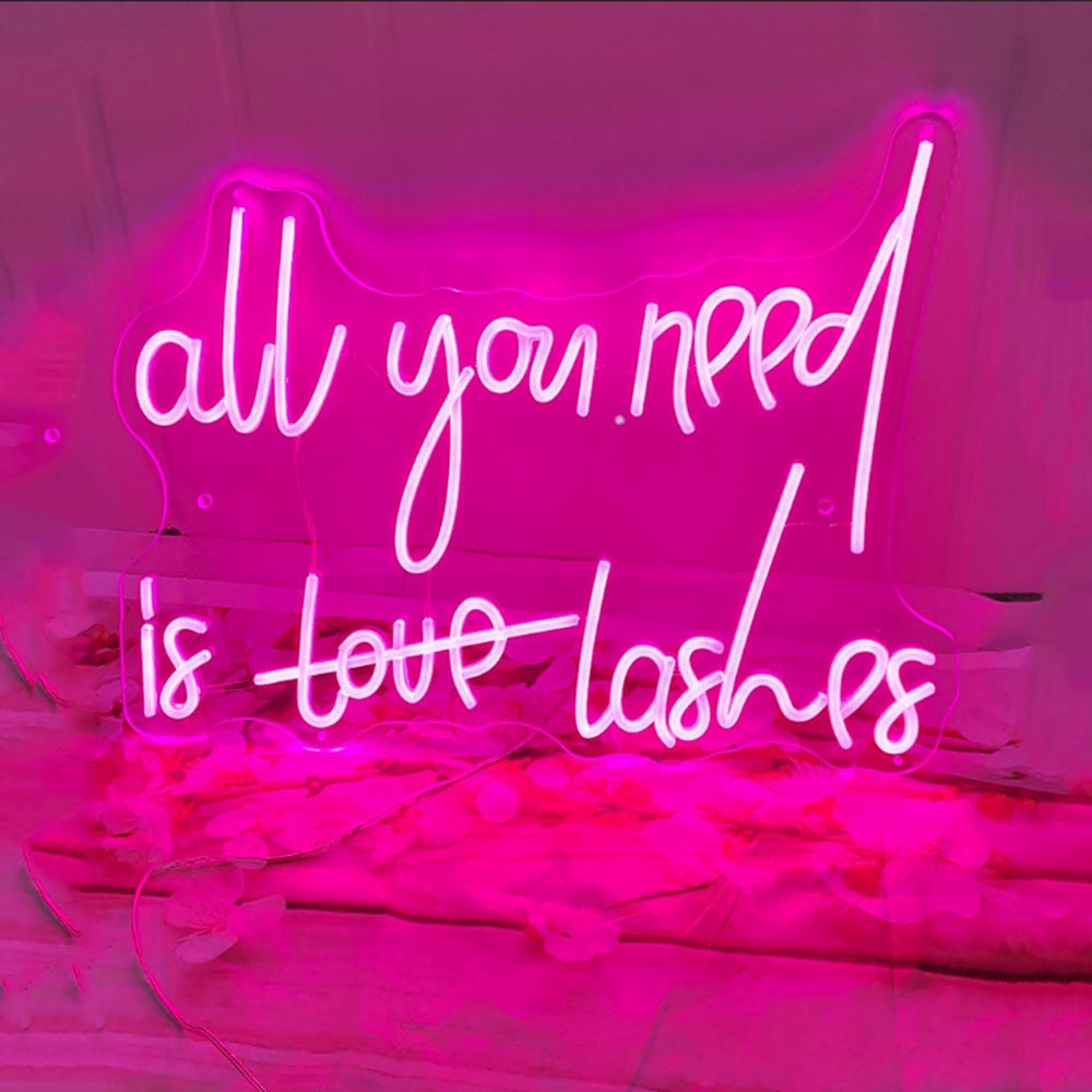 HDJSign - All You Need Is Lashes Salon Neon Sign HDJ Sign