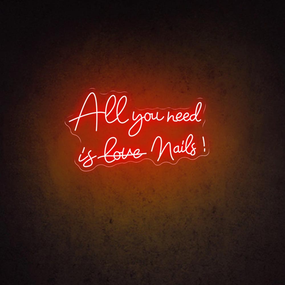 HDJSign - All You Need Is Nails! Salon Neon Sign HDJ Sign