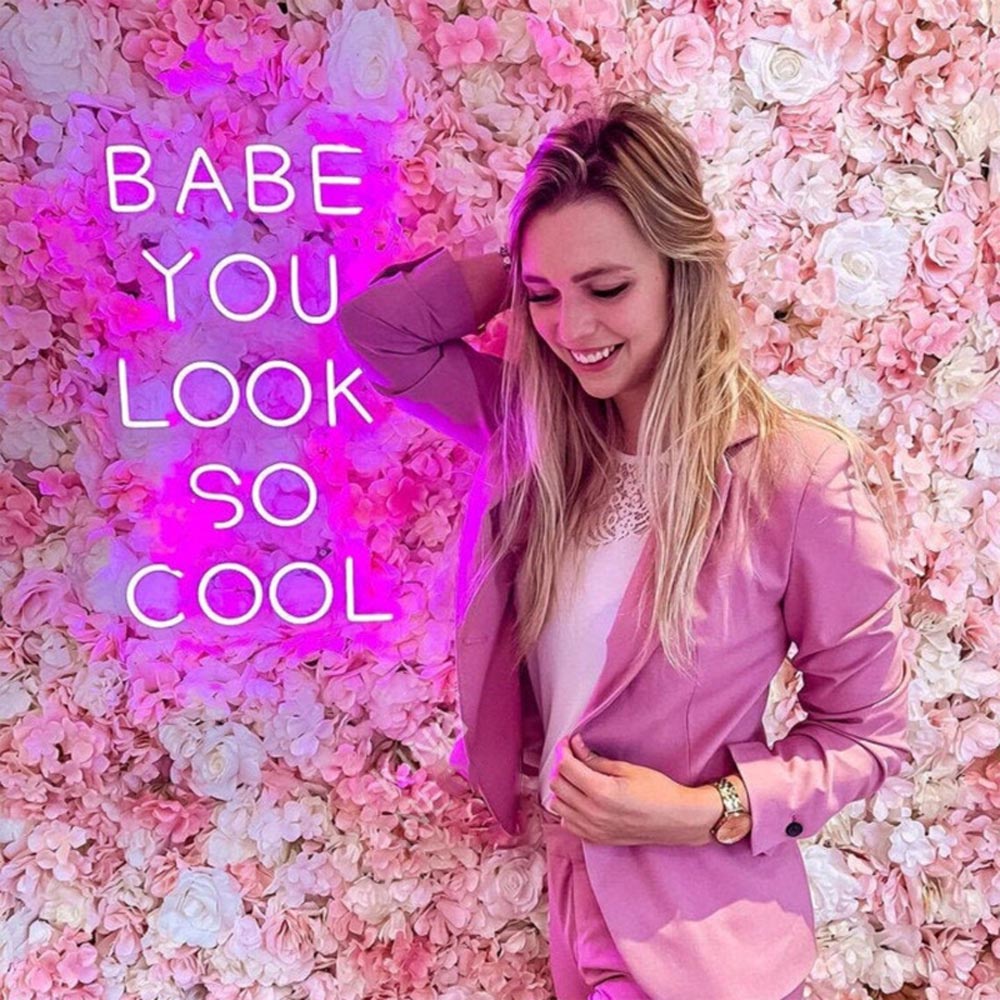 HDJSign - Babe You Look So Cool Quote Neon Sign HDJ Sign