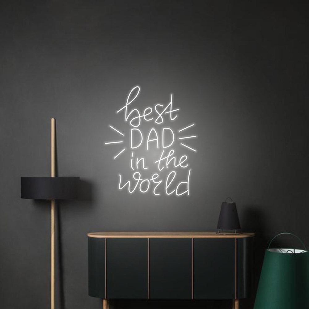 HDJSign - Best Dad in the World Home Neon Sign HDJ Sign