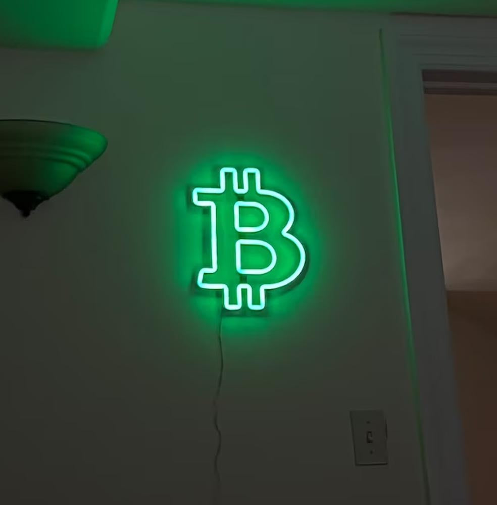 HDJSign - Bitcoin Home Neon light HDJ Sign