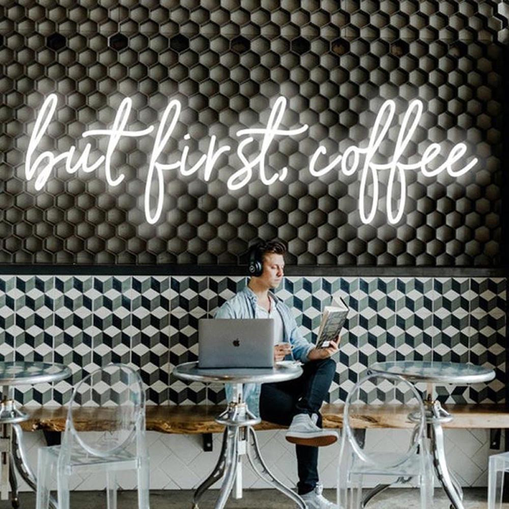 HDJSign - But First, Coffee Business Neon Sign HDJ Sign