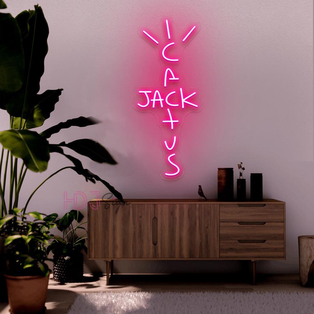 HDJSign - Cactus Jack Logo Neon Sign HDJ Sign