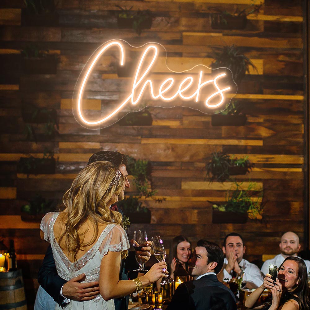 HDJSign - Cheers Neon Sign Wedding Decoration HDJ Sign