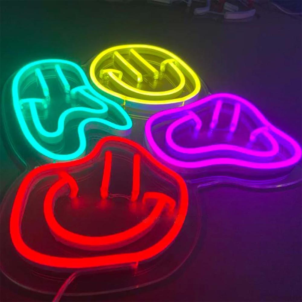 HDJSign - Distorted Smile Face Emoji Neon Sign HDJ Sign