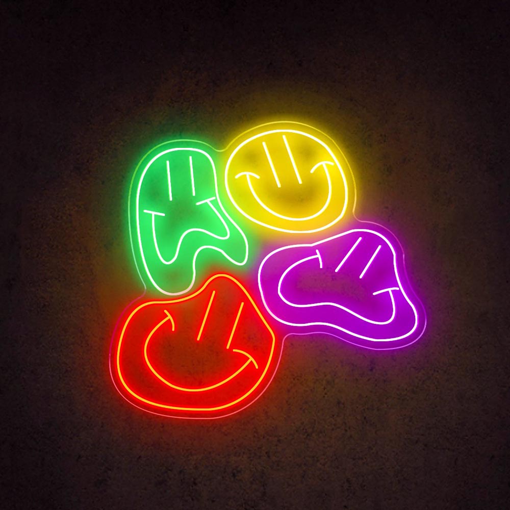 HDJSign - Distorted Smile Face Emoji Neon Sign HDJ Sign