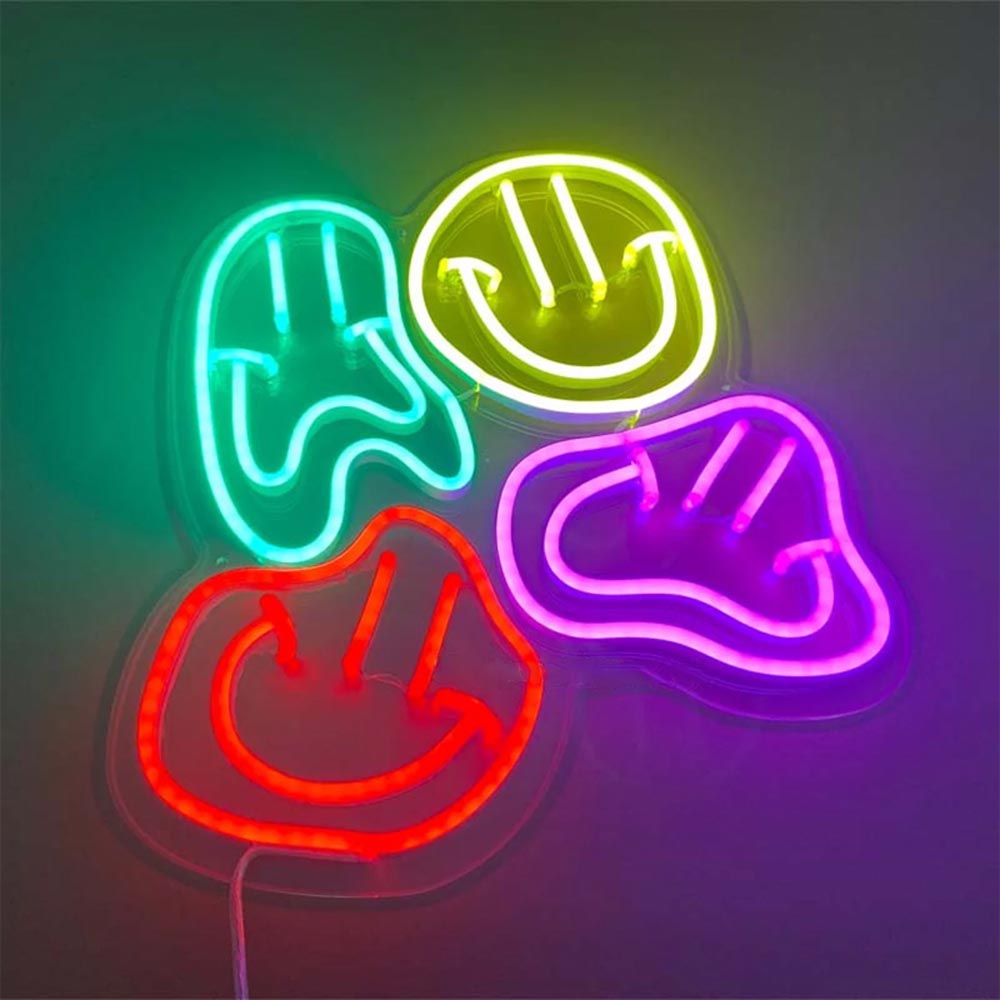 HDJSign - Distorted Smile Face Emoji Neon Sign HDJ Sign