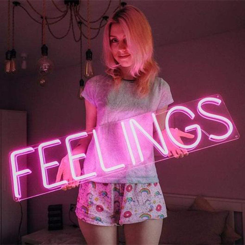 HDJSign - Feelings Word Neon Sign HDJ Sign