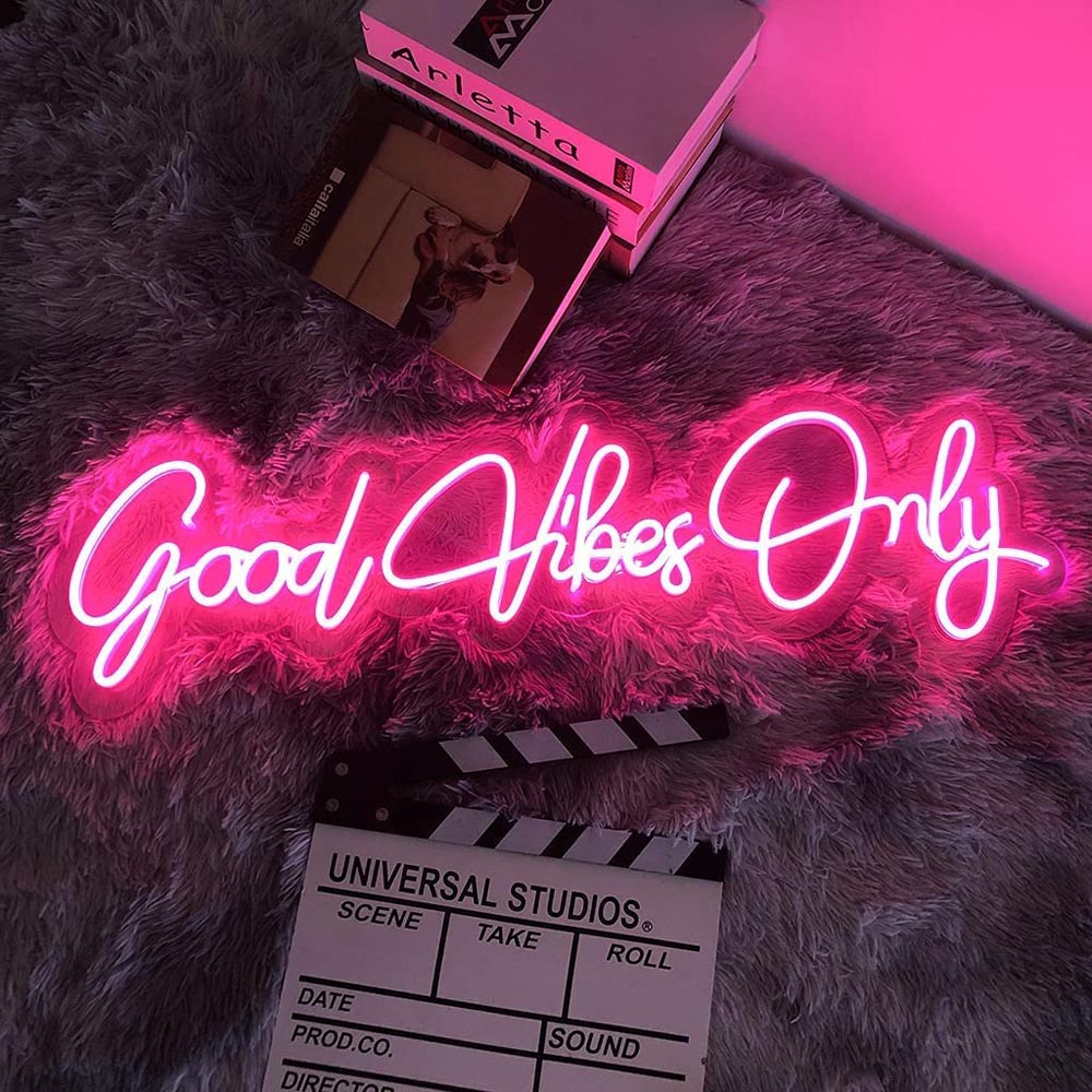 HDJSign - Good Vibes Only Quote Neon Sign HDJ Sign