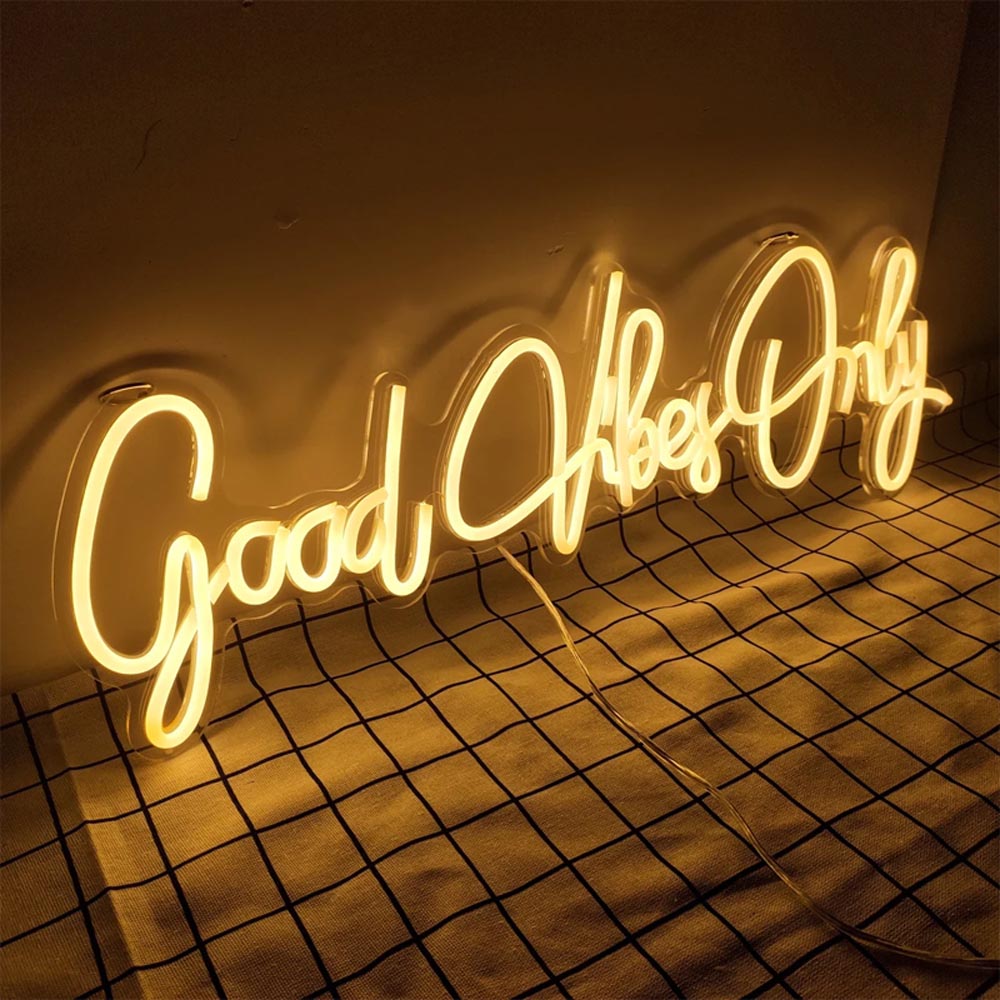 HDJSign - Good Vibes Only Quote Neon Sign HDJ Sign