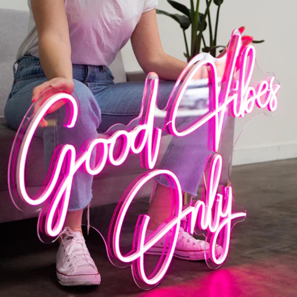 HDJSign - Good Vibes Only Quote Neon Sign HDJ Sign