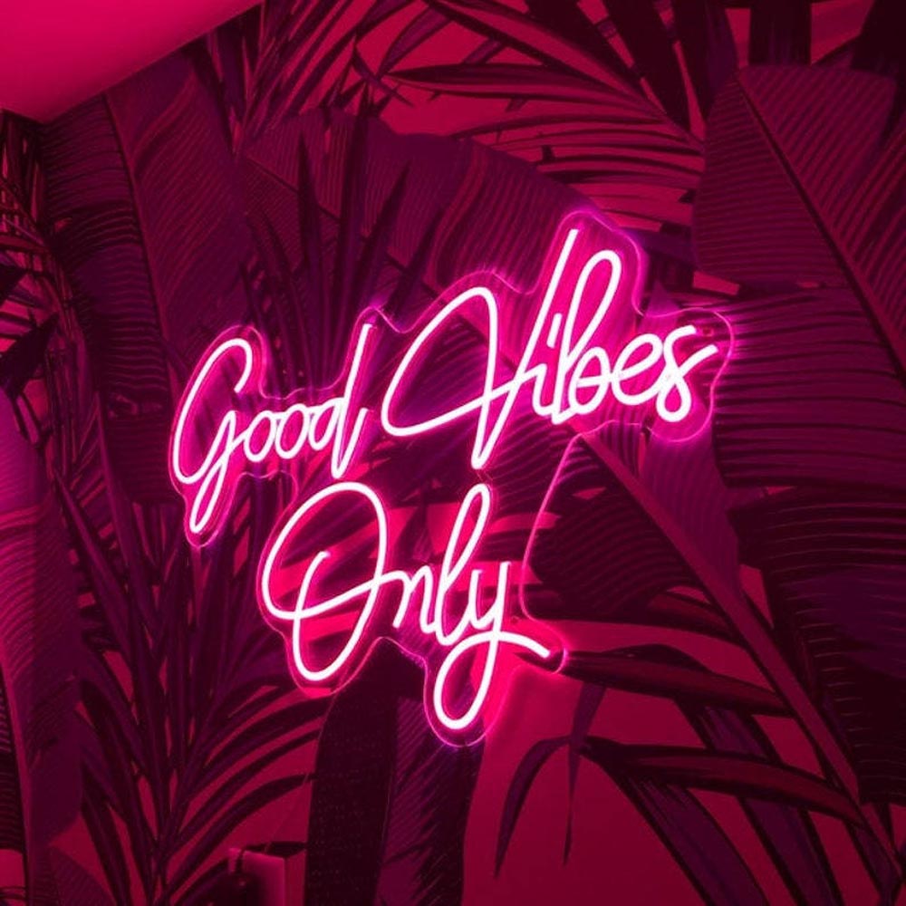 HDJSign - Good Vibes Only Quote Neon Sign HDJ Sign