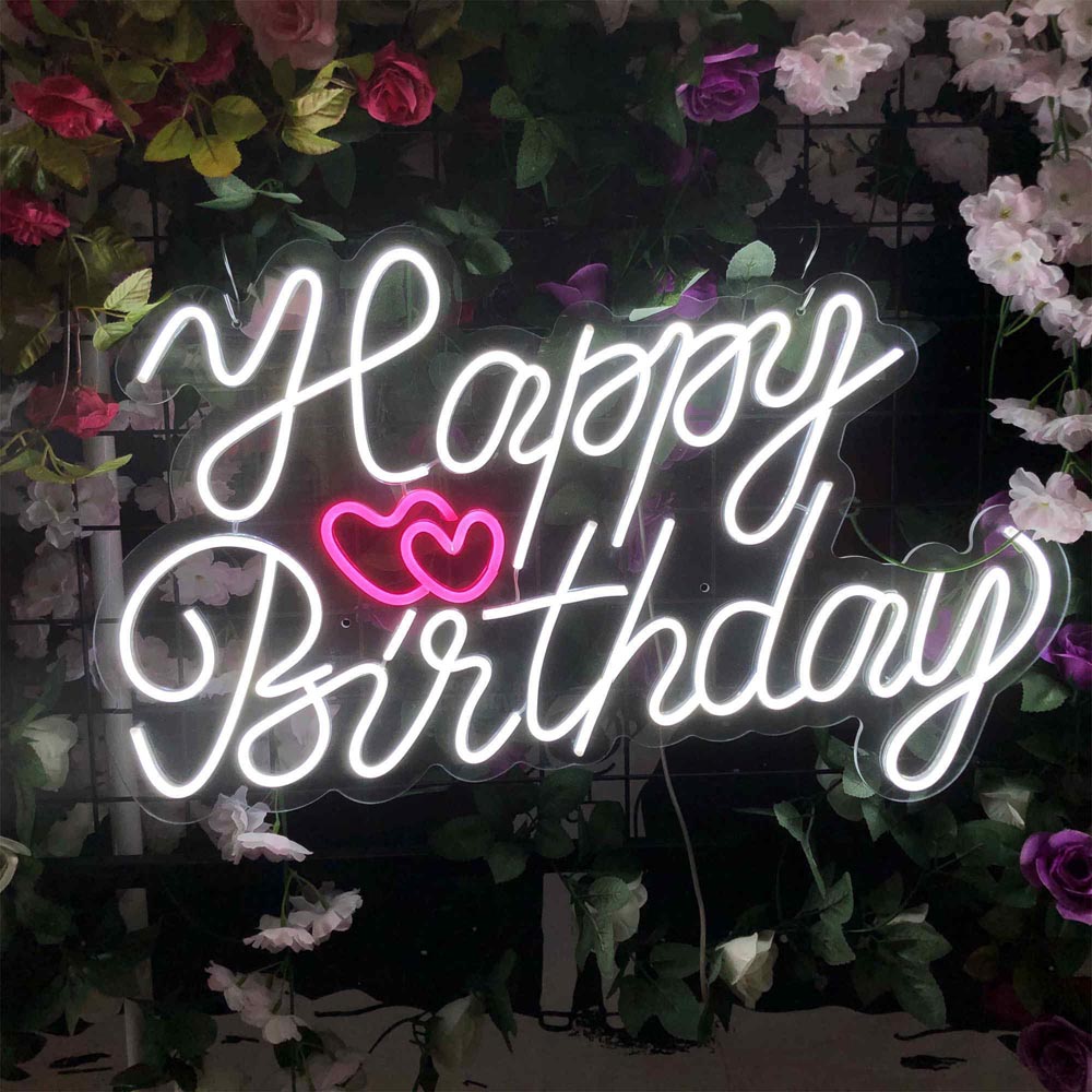 HDJSign - Happy Birthday Neon Sign HDJ Sign