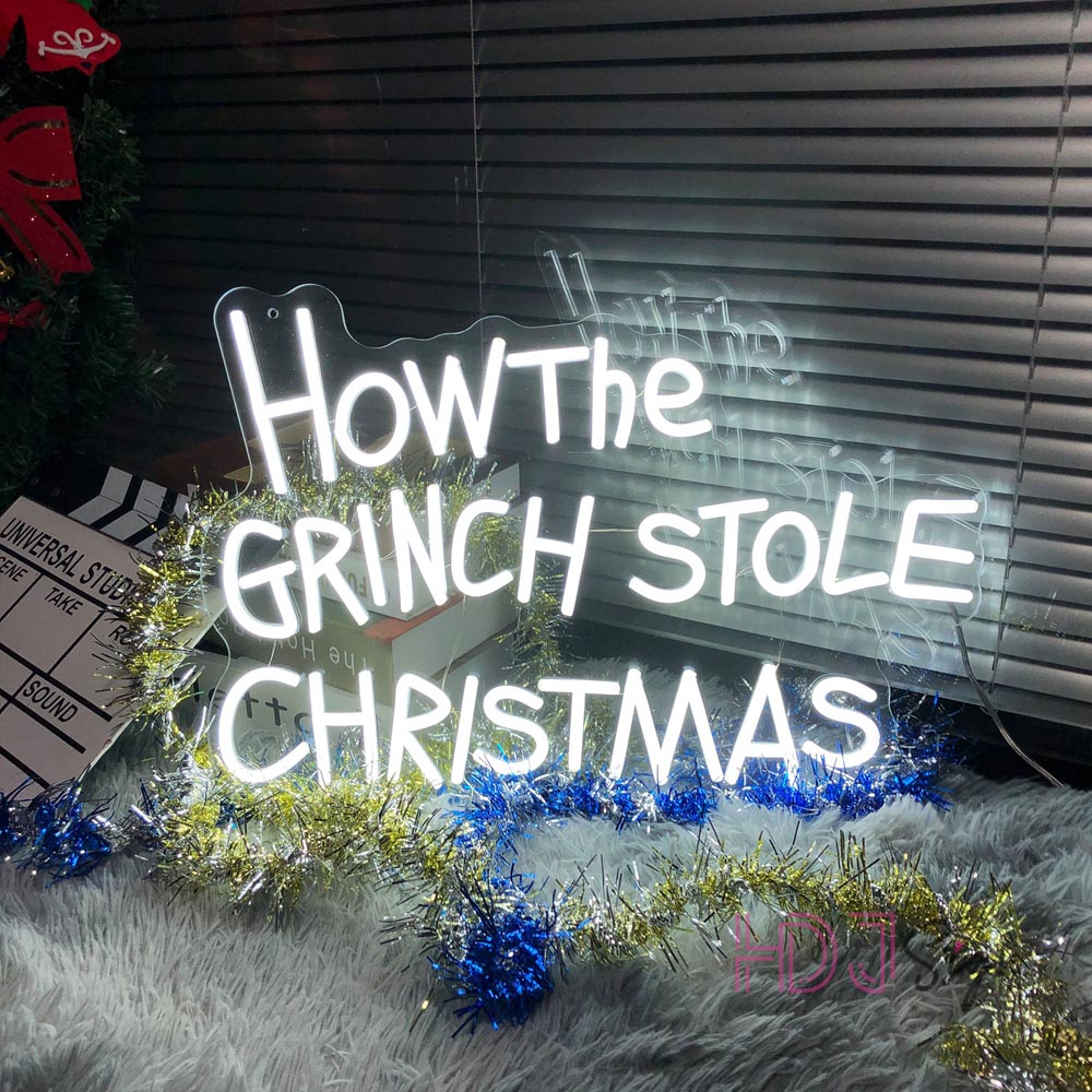 HDJSign - How The Grinch Stole Christmas Holiday Neon Sign HDJ Sign