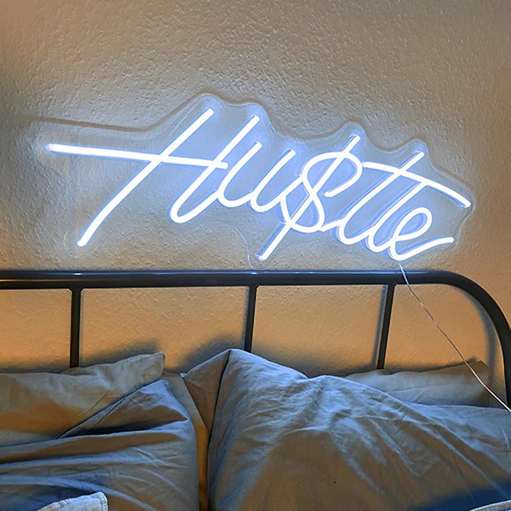 HDJSign - Hustle Word Neon Sign HDJ Sign