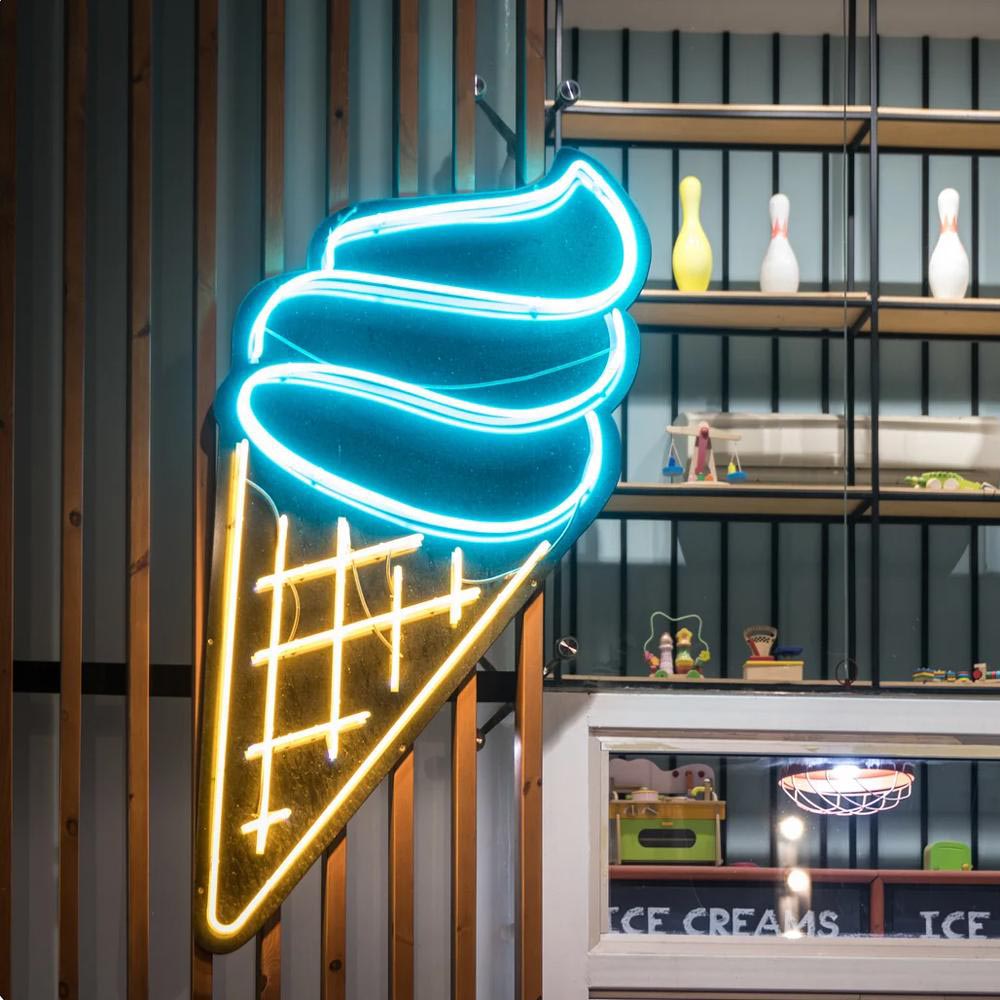 HDJSign - Ice Cream Business Neon Sign HDJ Sign