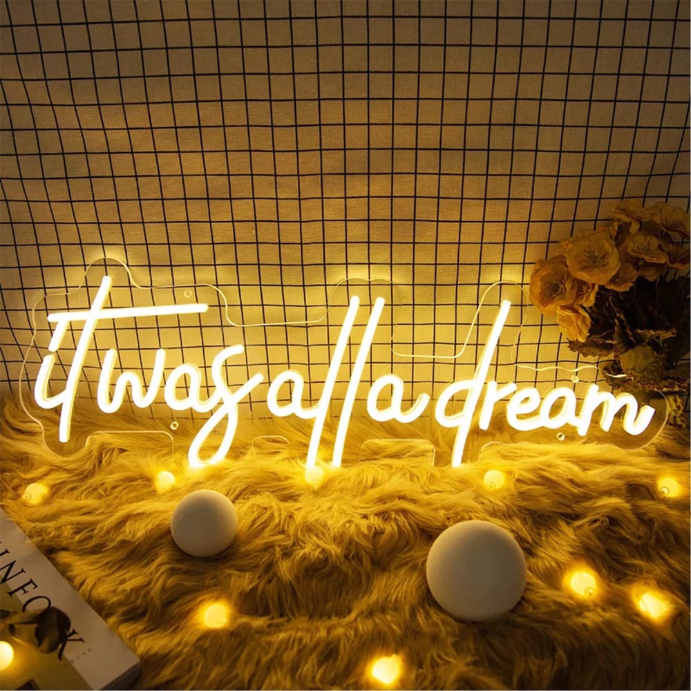 HDJSign - It Was All A Dream Quote Neon Sign HDJ Sign