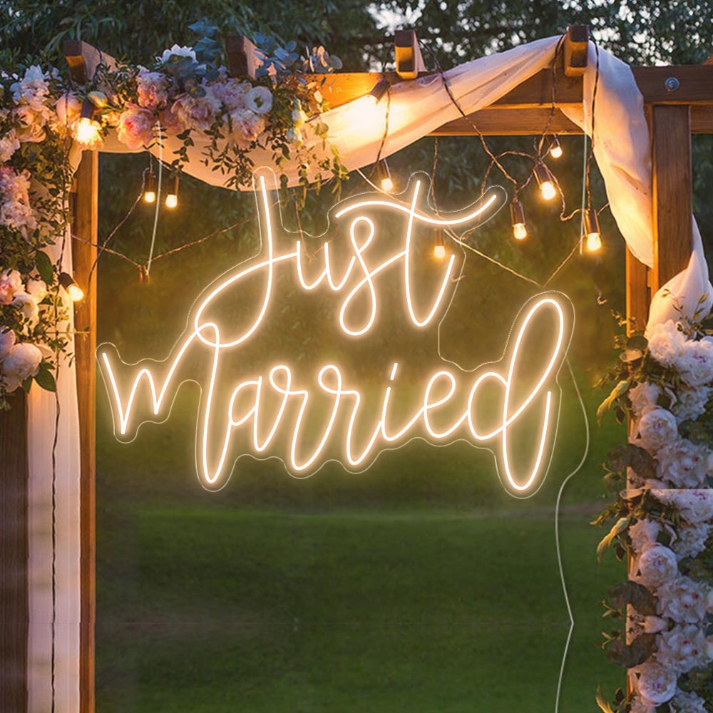 HDJSign - Just Married Wedding Neon Sign HDJ Sign