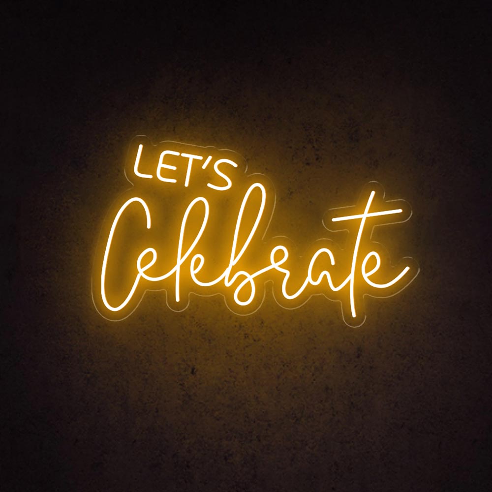 HDJSign - Let's Celebrate Party Neon Sign HDJ Sign