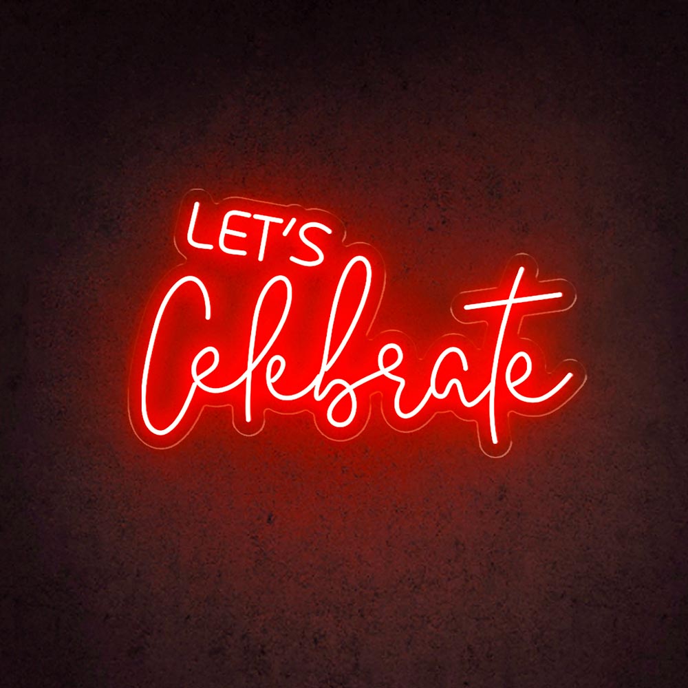 HDJSign - Let's Celebrate Party Neon Sign HDJ Sign