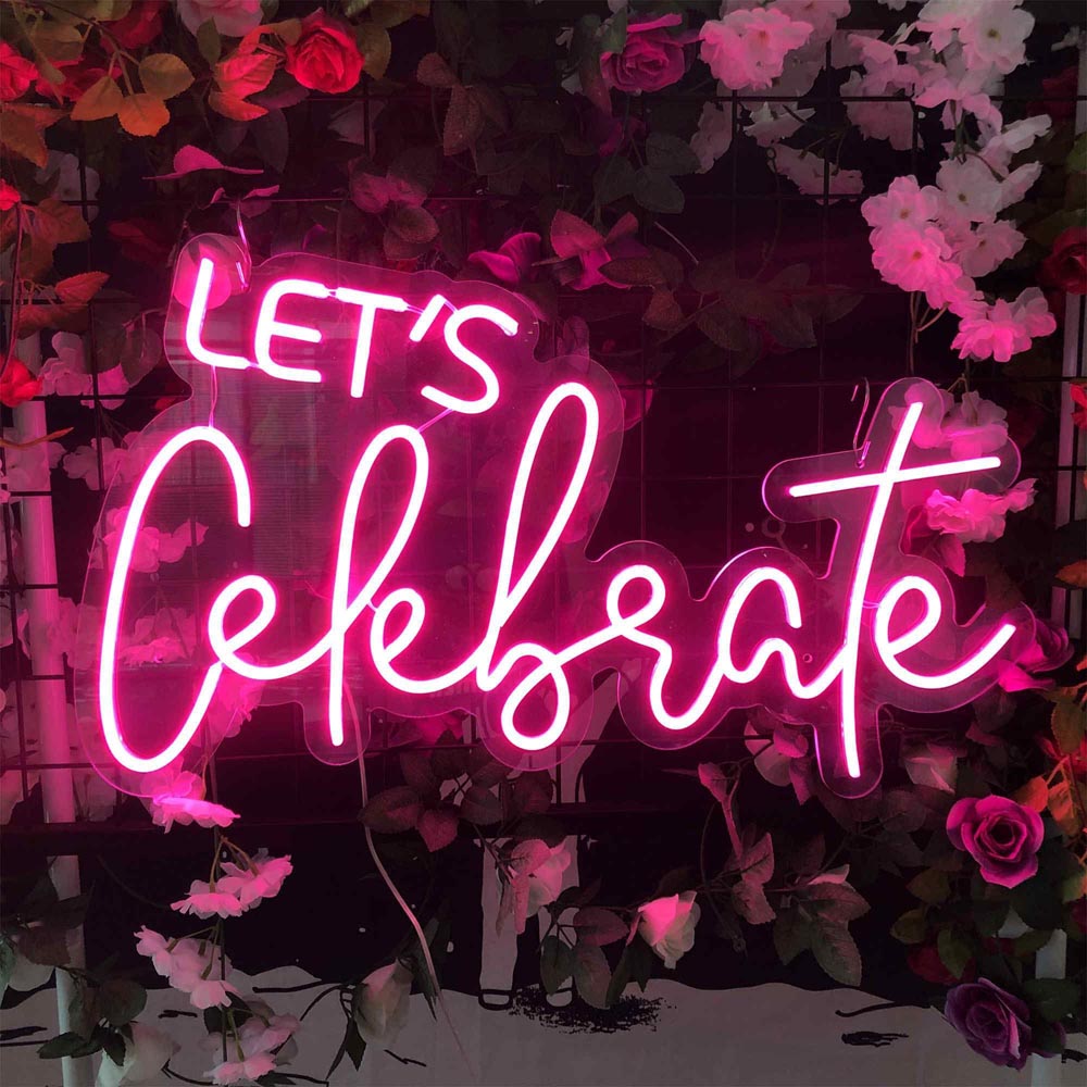 HDJSign - Let's Celebrate Party Neon Sign HDJ Sign