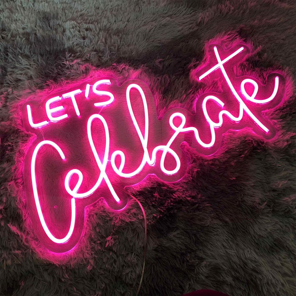 HDJSign - Let's Celebrate Party Neon Sign HDJ Sign