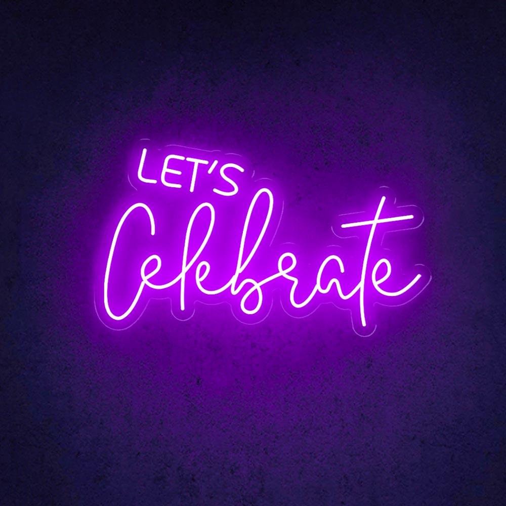 HDJSign - Let's Celebrate Party Neon Sign HDJ Sign