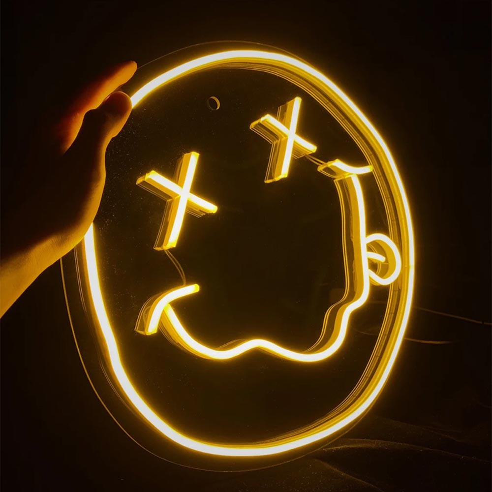 HDJSign - Melting Smiley Face Emoji Neon Sign HDJ Sign