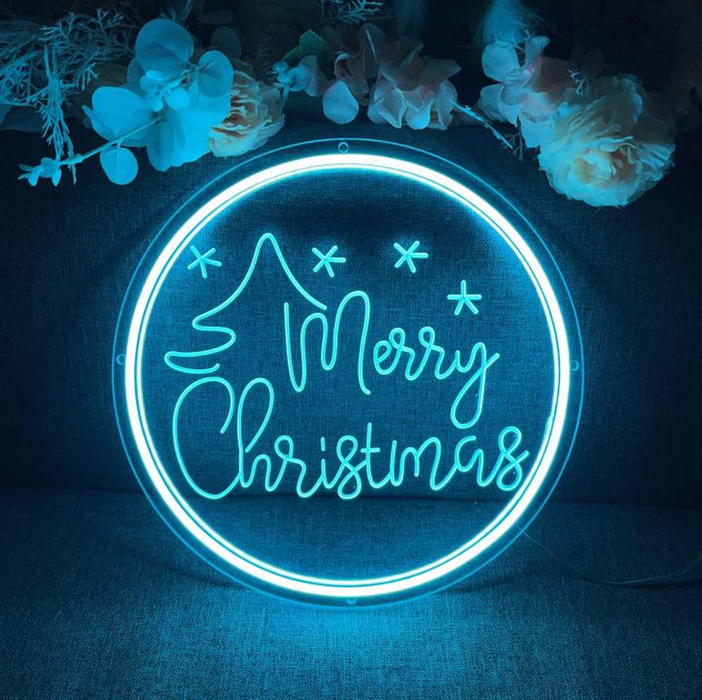 HDJSign - Merry Christmas Engraved Neon Sign HDJ Sign