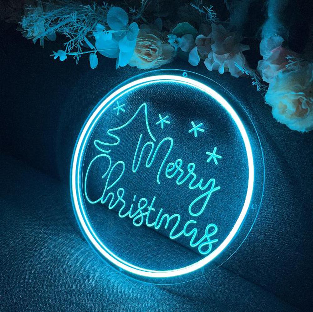 HDJSign - Merry Christmas Engraved Neon Sign HDJ Sign