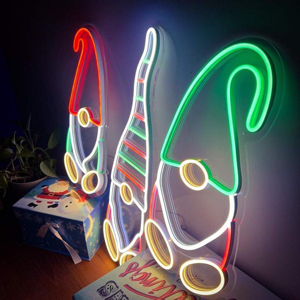 HDJSign - Merry Christmas Gnomes Holiday Neon Sign HDJ Sign