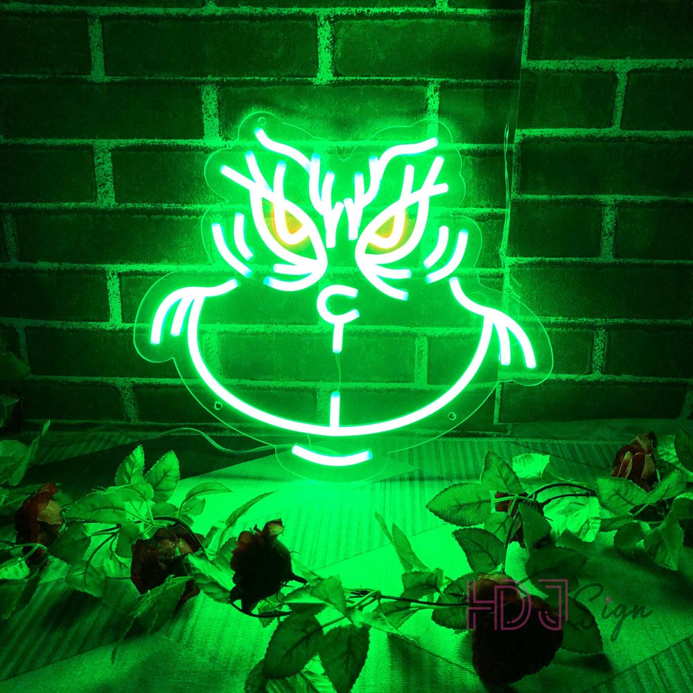 HDJSign - Merry Christmas Grinch Holiday Neon Sign HDJ Sign