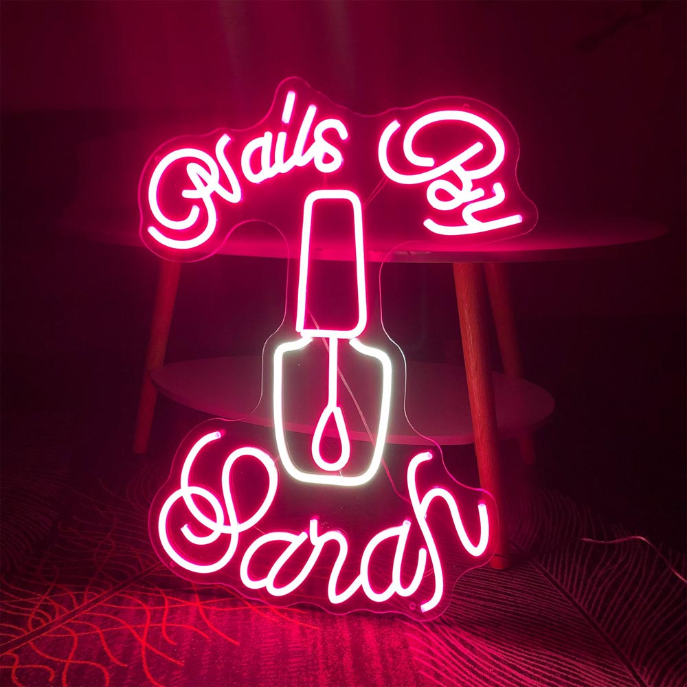 HDJSign - Nails By Sarah Salon Neon Sign HDJ Sign