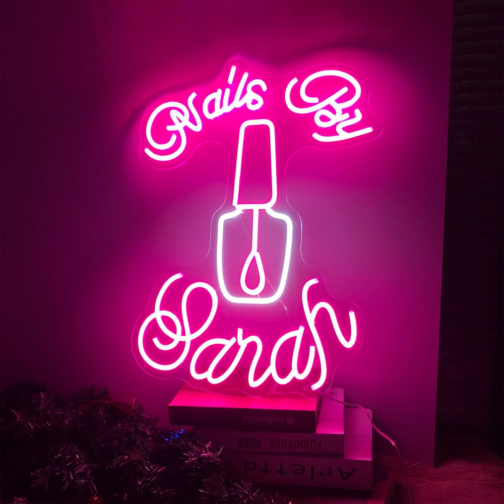 HDJSign - Nails By Sarah Salon Neon Sign HDJ Sign