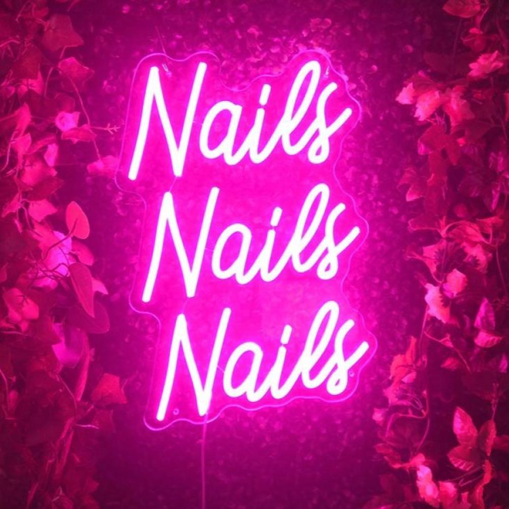 HDJSign - Nails Nails Nails Salon Neon Sign HDJ Sign