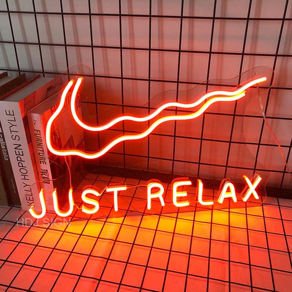 HDJSign - Nike Just Relax Logo Neon Sign HDJ Sign