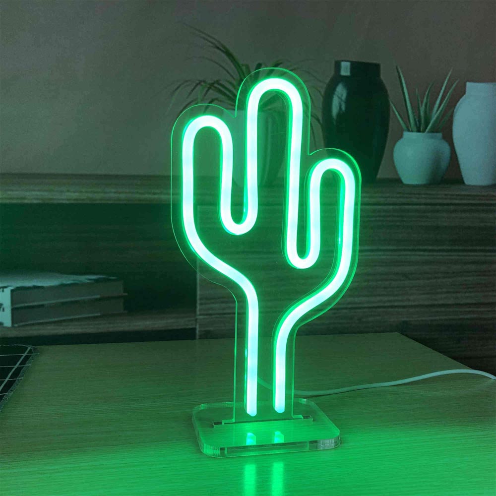 HDJSign - Small Cactus USB Neon Sign HDJ Sign