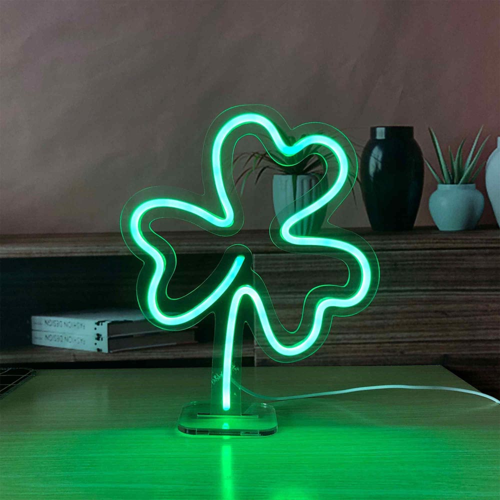 HDJSign - Small Clover USB Neon Sign HDJ Sign