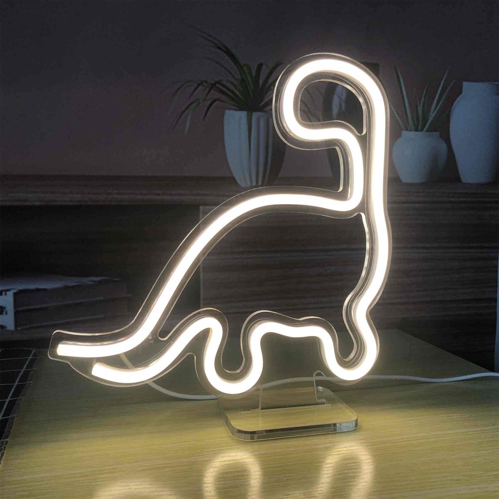 HDJSign - Small Dinosaur USB Neon Sign HDJ Sign