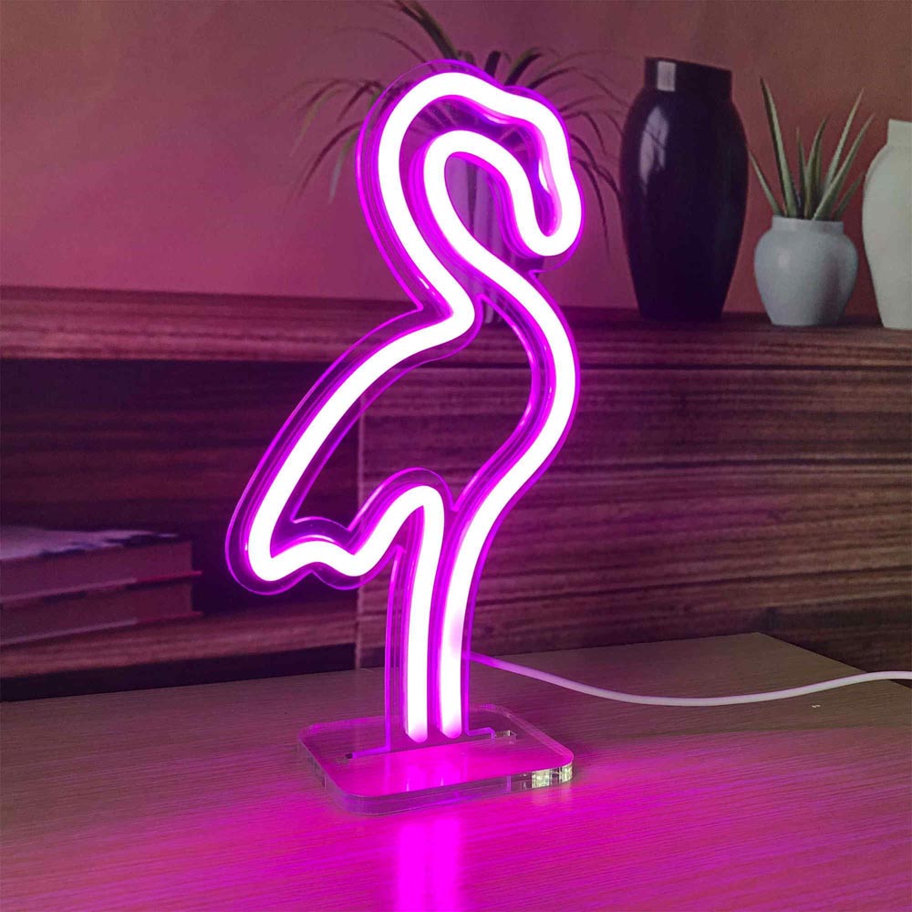 HDJSign - Small Flamingo USB Neon Sign HDJ Sign