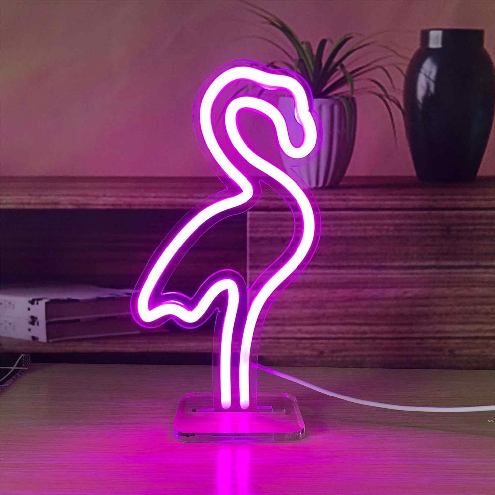 HDJSign - Small Flamingo USB Neon Sign HDJ Sign