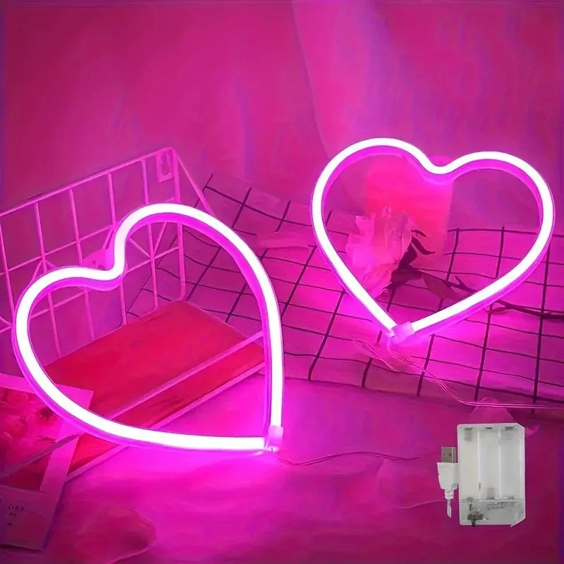 HDJSign - Small Heart with Arrow USB Neon Sign HDJ Sign