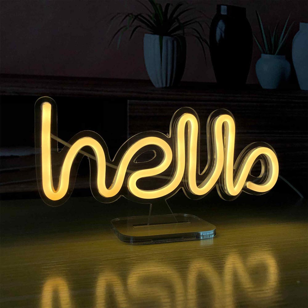 HDJSign - Small Hello USB Neon Sign HDJ Sign