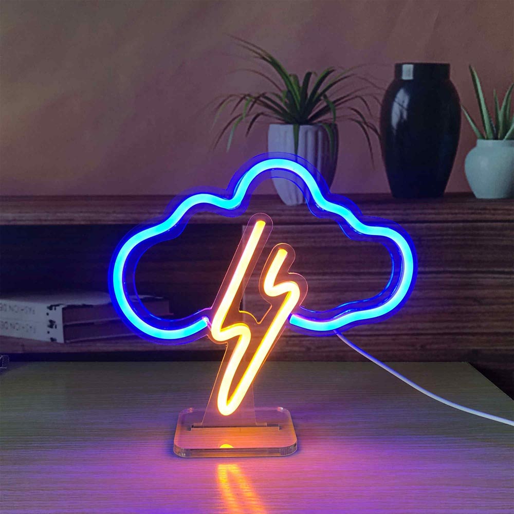 HDJSign - Small Lightning Cloud USB Neon Sign HDJ Sign