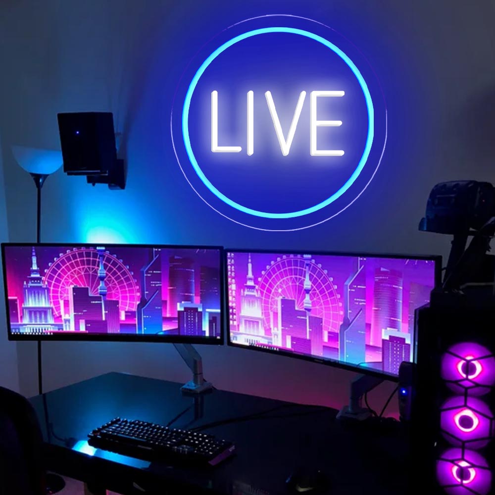 HDJSign - Small Live USB Neon Sign HDJ Sign