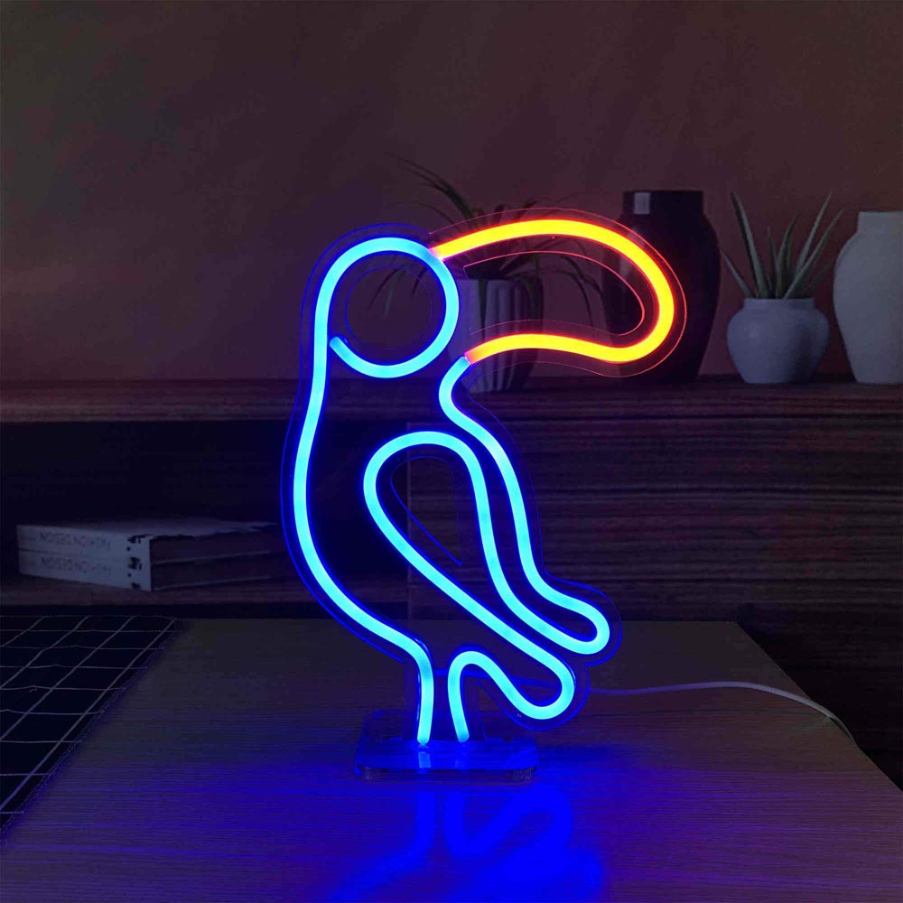 HDJSign - Small Parrot USB Neon Sign HDJ Sign