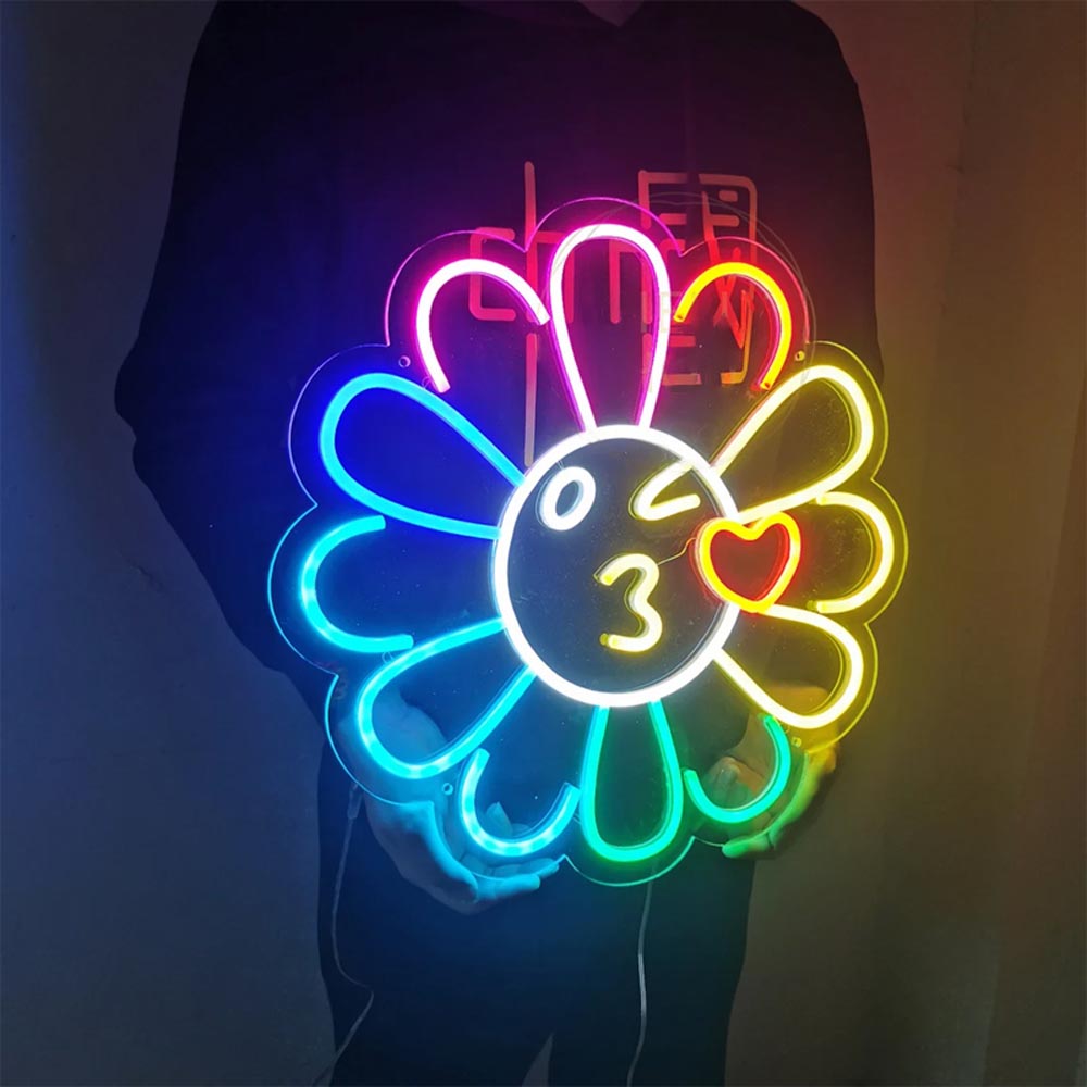 HDJSign - Takashi Murakami Flower Anime Neon Sign HDJ Sign