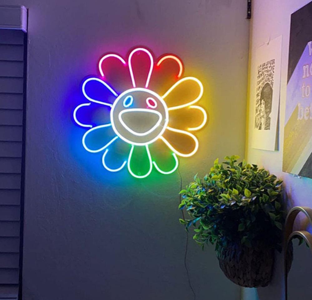 HDJSign - Takashi Murakami Flower Anime Neon Sign HDJ Sign