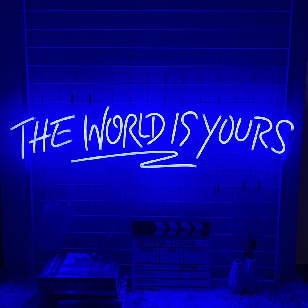 HDJSign - The World Is Yours Quote Neon Sign HDJ Sign